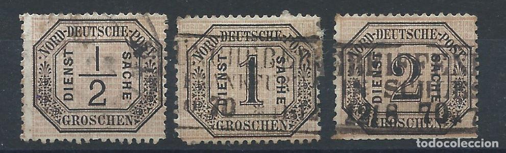 Sellos: Allemagne du Nord Service N&deg;3/5 Obl (FU) 1870 - Chiffres
