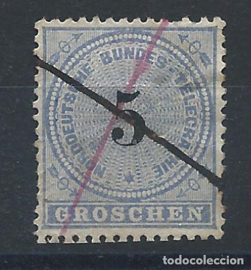 Sellos: Allemagne du Nord T&eacute;l&eacute;graphe N&deg;5 Obl (FU) 1869 - Chiffres