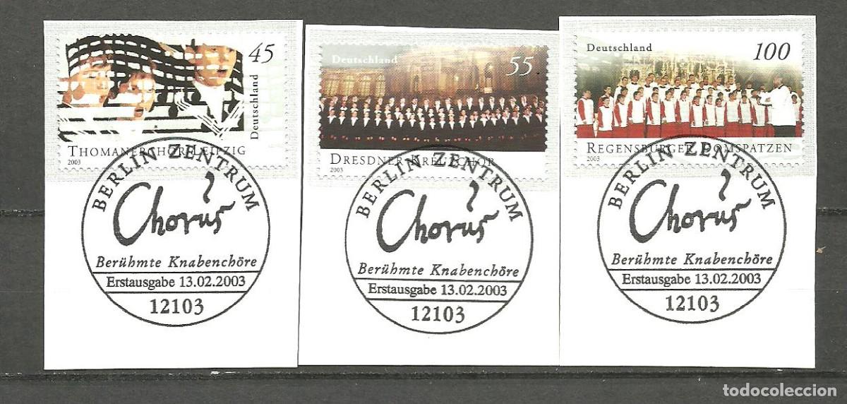 Timbres: ALEMANIA FEDERAL 2003 - MICHEL NRO. 2318-20 - MATASELLADO SOBRE CARTULINA