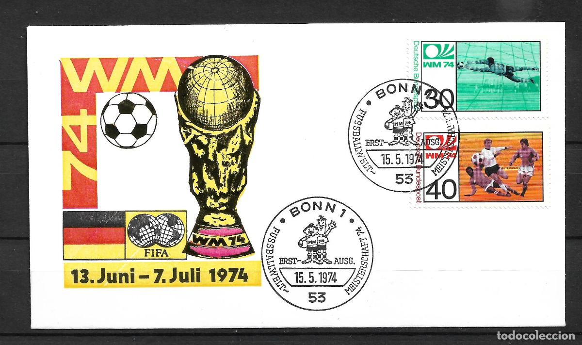 Sellos: alemania 1974 michel 811/812 sobre primer dia 2.50&euro; - 153/1