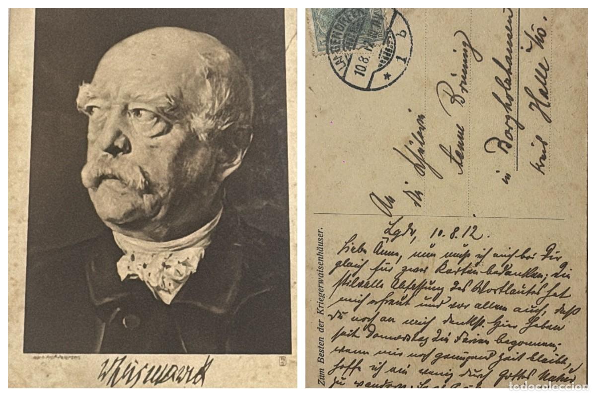 Sellos: O) 1912 GERMANY, LANGENDREER, OTTO EDUARD LEOPOLD BISMARCK, PRUSSIAN STATESMAN, FIRST CHANCELLOR OF
