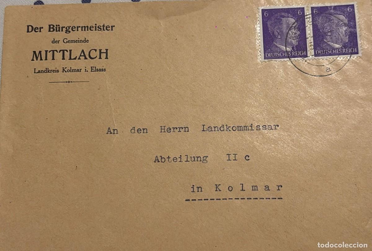Sellos: O) GERMANY, OFFICIAL POST OFFICE, MITTLACH - MUNSTER VALLEY - COLMAR DISTRICT IN ALSACE. WORLD WAR I