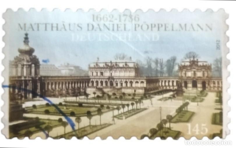 Sellos: ALEMANIA 2012 350 Aniversario del nacimiento de Matth&auml;us Daniel P&ouml;ppelmann. USADO.