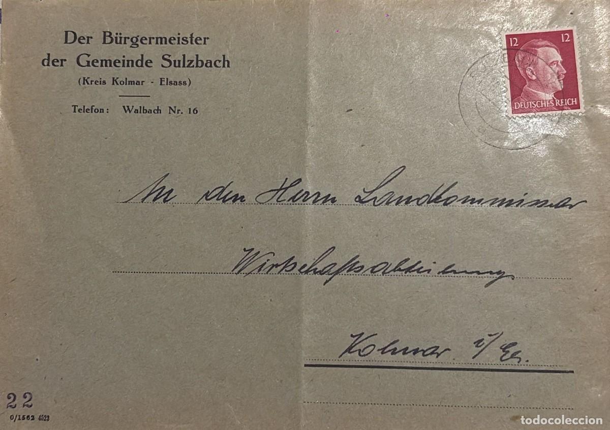 Sellos: O) 1940 circa, GERMANY, SULZBACH, MUNICIPALITY OF SULZBACH, KOLMAR DISTRICT - ALSACE - OCCUPATION, L
