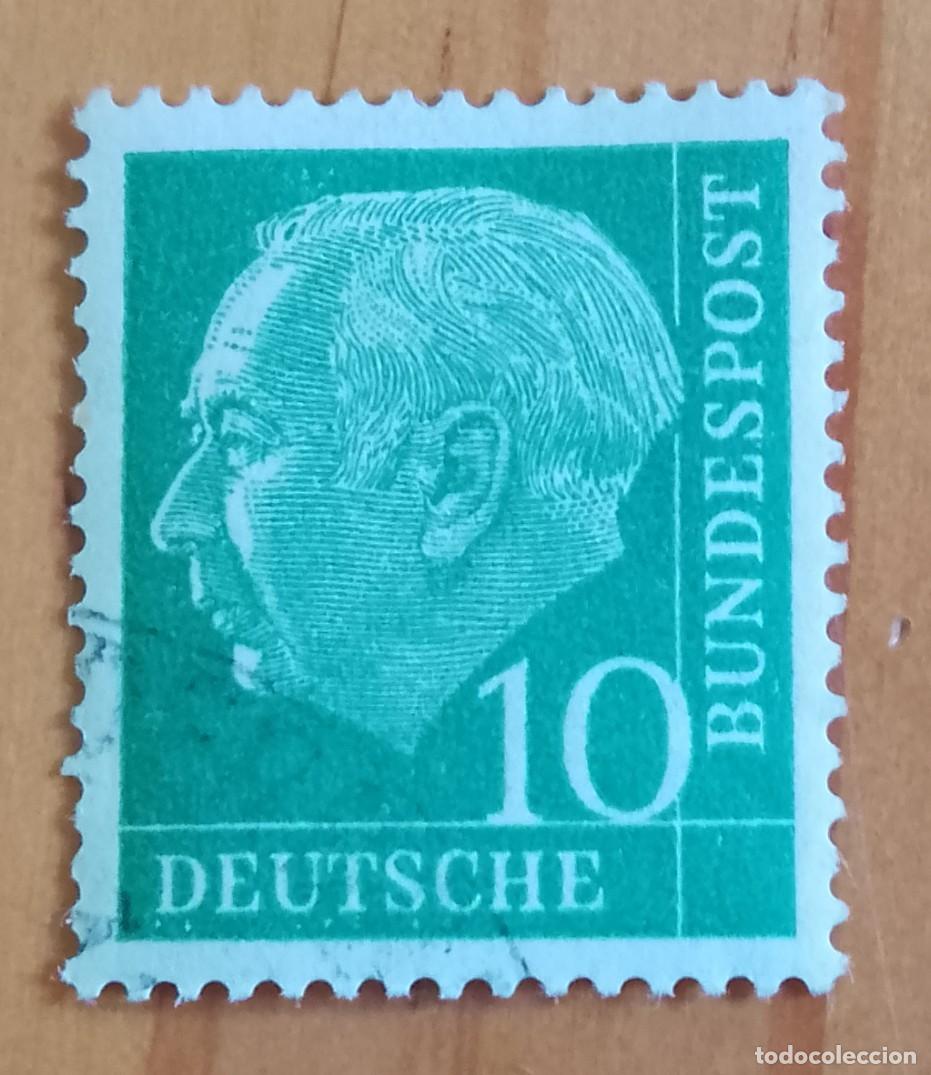 Sellos: ALEMANIA - V/F 10 - PRESIDENTE: THEODOR HEUSS