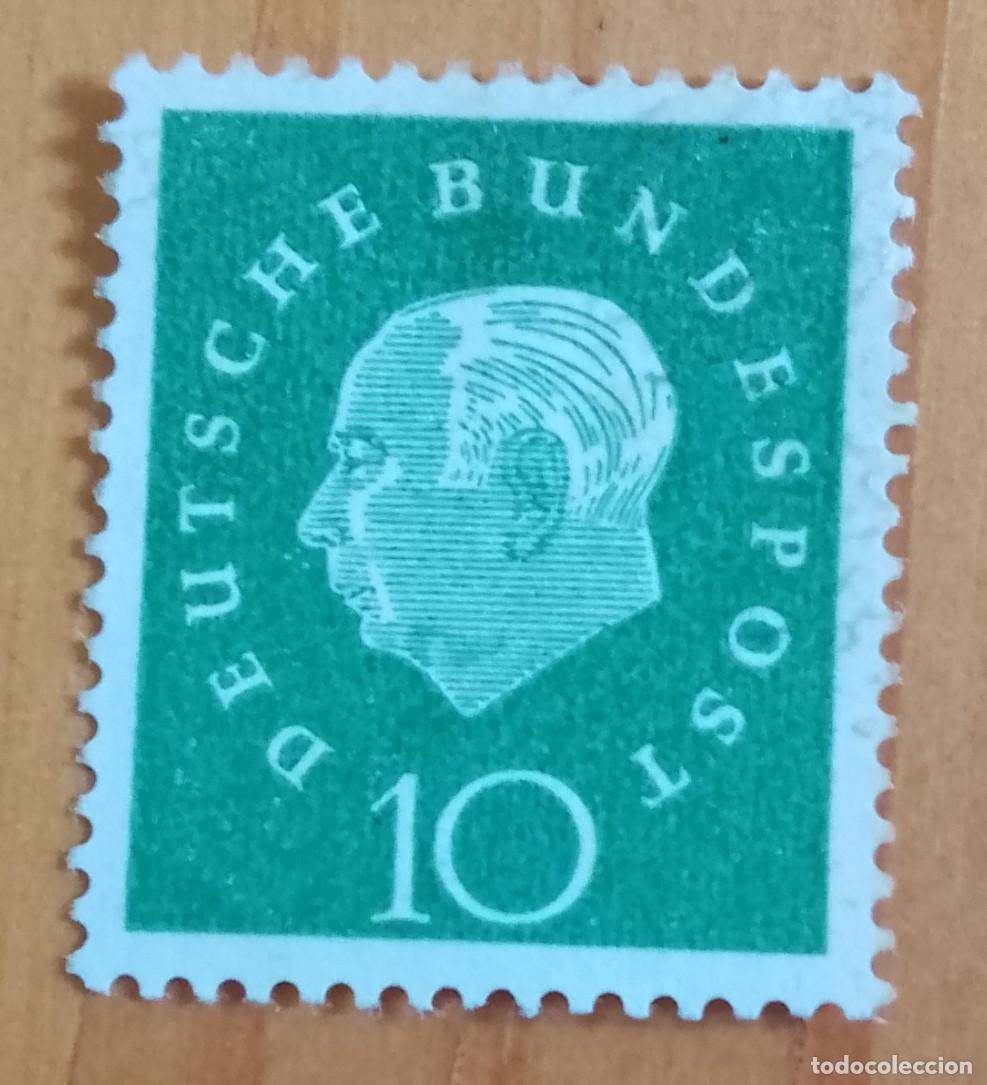 Sellos: ALEMANIA - V/F 10 - PRESIDENTE: THEODOR HEUSS
