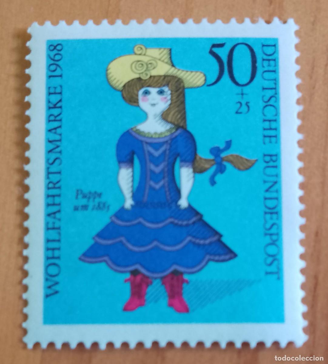 Sellos: ALEMANIA - V/F 50 - A&Ntilde;O 1968 - MU&Ntilde;ECA DE NUREMBURG, 1885 - SELLO DE BIENESTAR