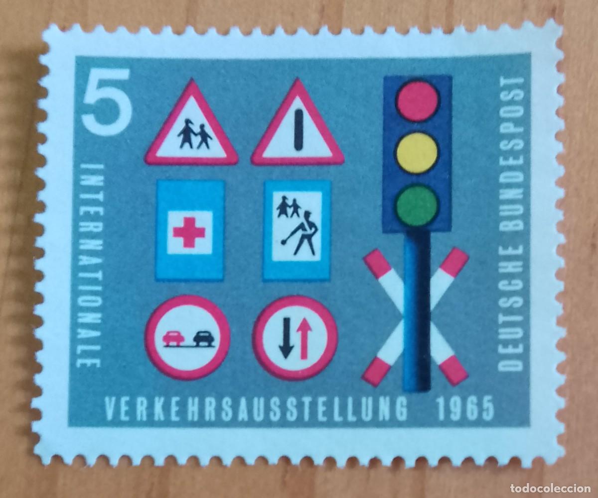 Sellos: ALEMANIA - V/F 5 - A&Ntilde;O 1965 - EXPOSICI&Oacute;N INTERNACIONAL DEL TRANSPORTE