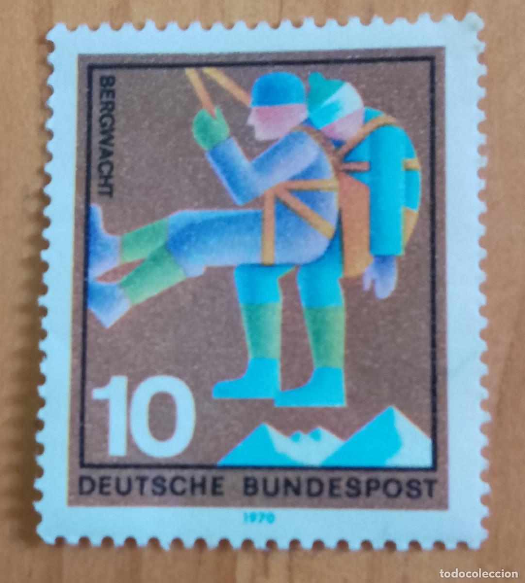 Sellos: ALEMANIA - V/F 10 - A&Ntilde;O 1970, AUXILIO EN LA MONTA&Ntilde;A