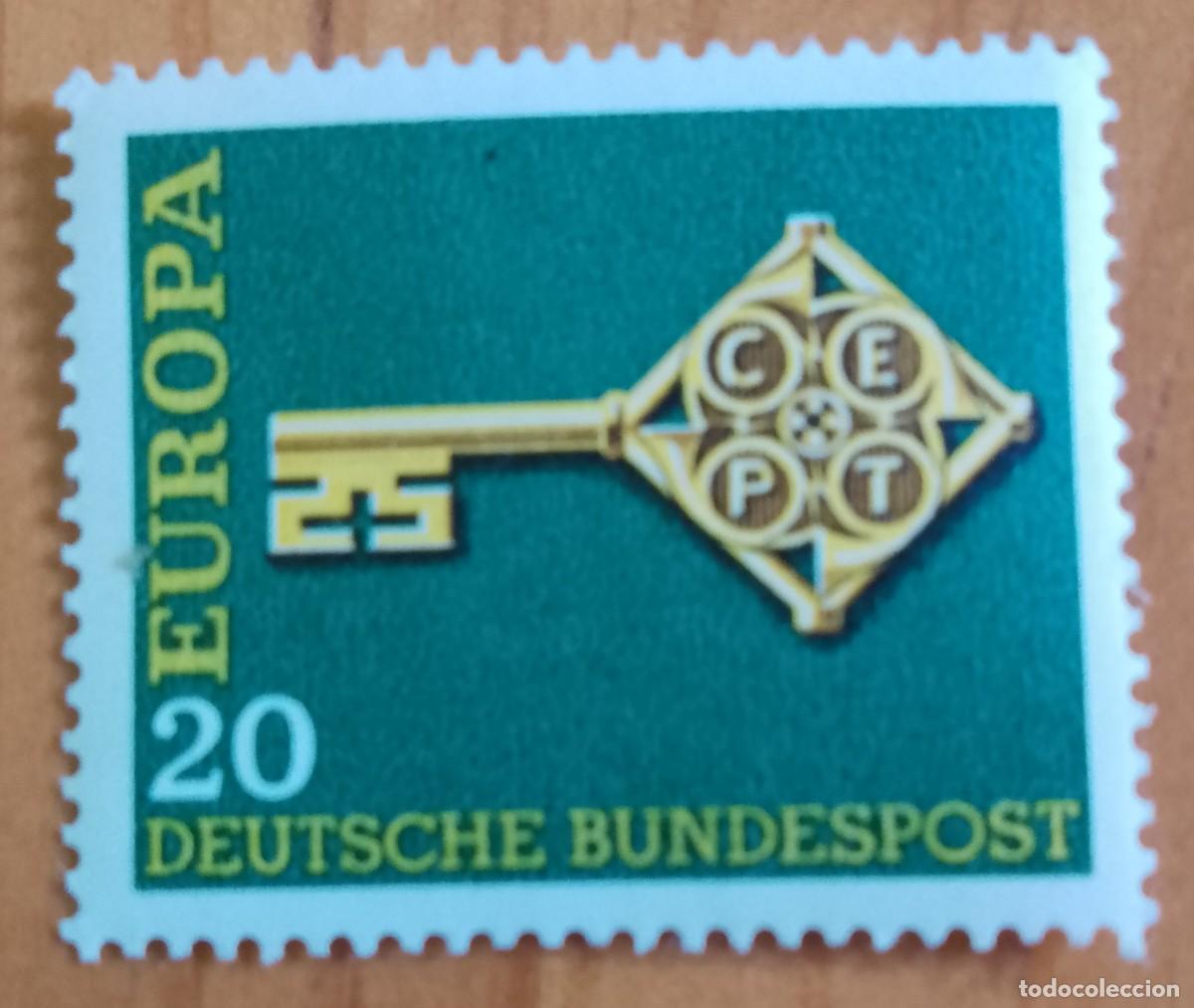 Sellos: ALEMANIA - V/F 20 - EUROPA, LLAVE.