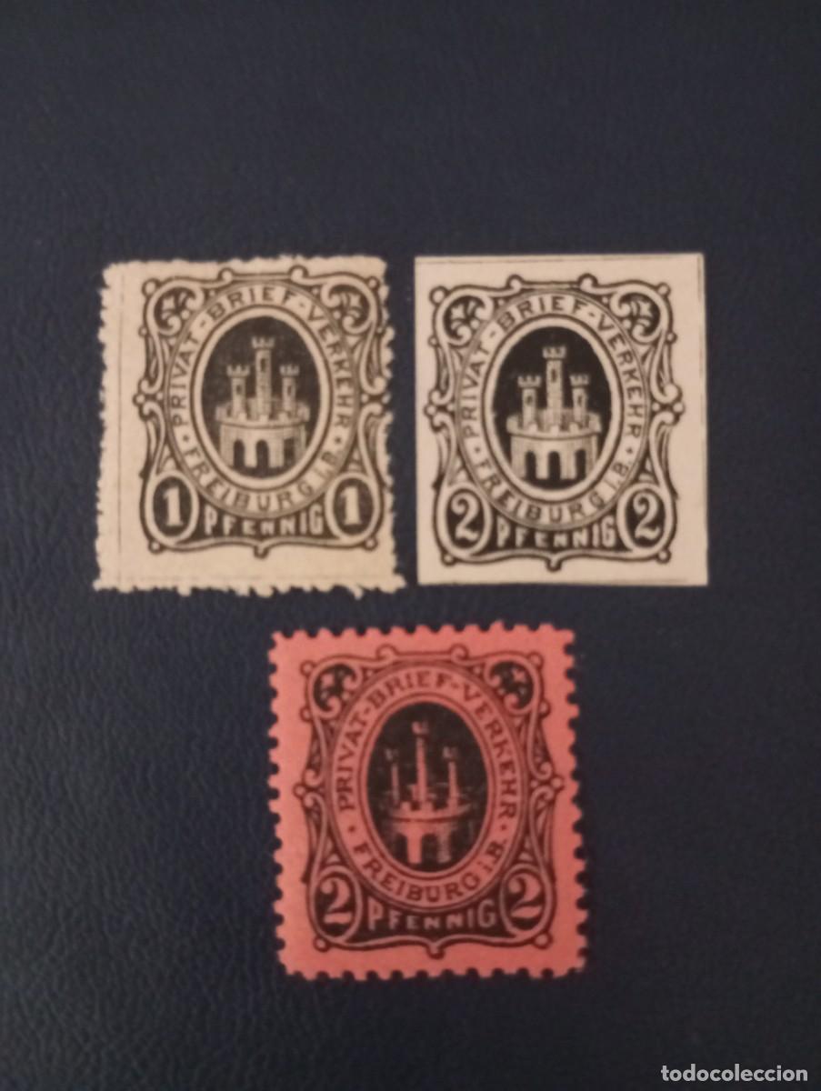 Sellos: ALEMANIA, 1886, LOCALES DE FRIEBURG