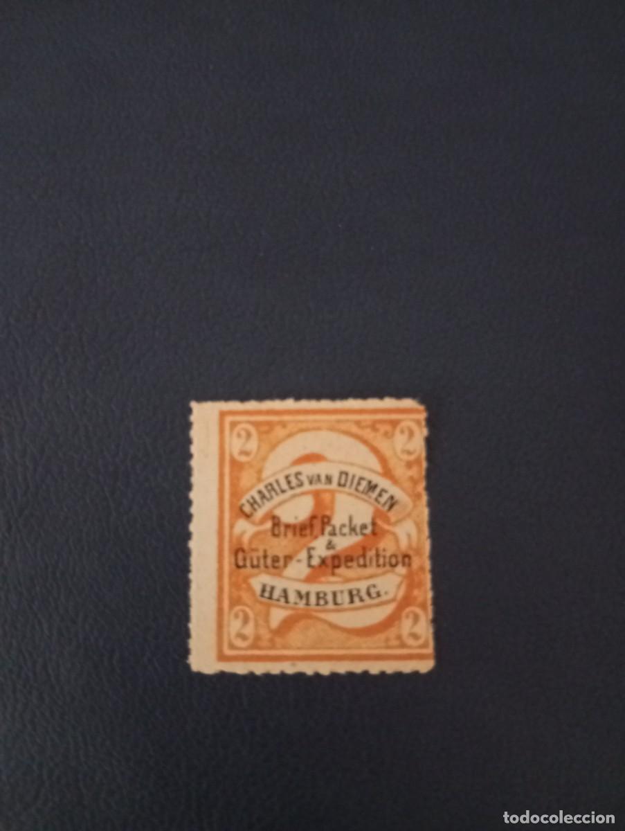 Sellos: ALEMANIA, 1863, CHARLES VAN DIEMENS,. LOCALES DE HAMBURGO