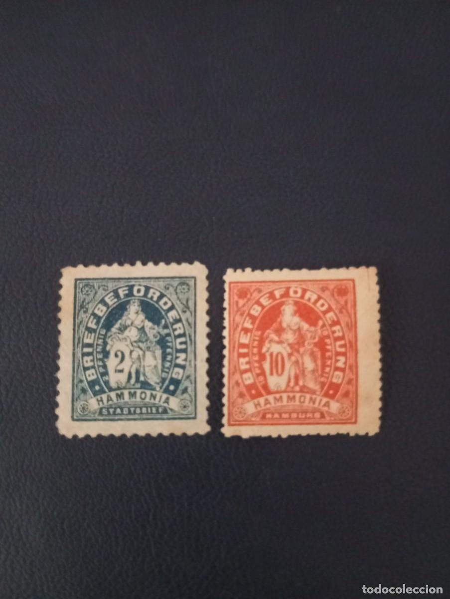 Sellos: ALEMANIA, 1886, HAMMONIA, LOCALES DE HAMBURGO