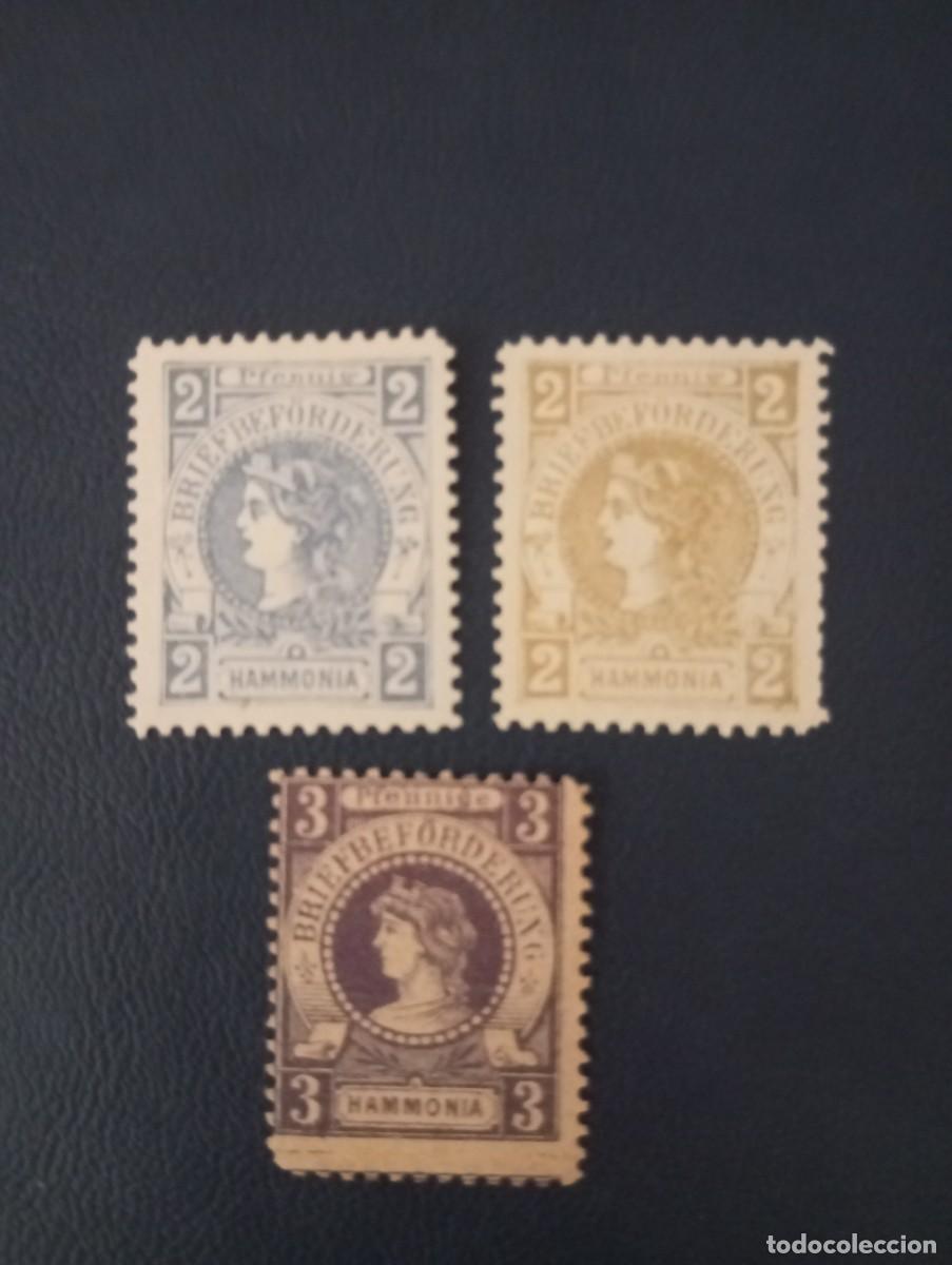 Sellos: ALEMANIA, 1887, HAMMONIA, LOCALES DE HAMBURGO