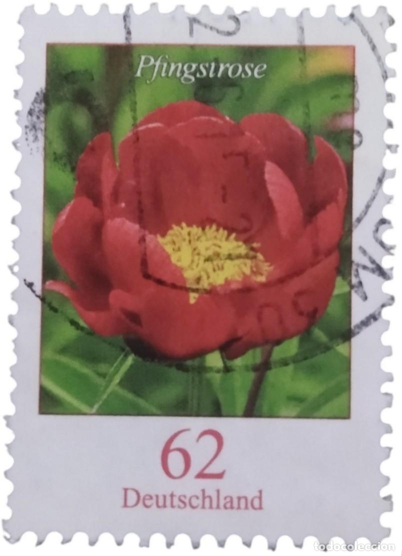 Sellos: ALEMANIA 2014 Flores. USADO.