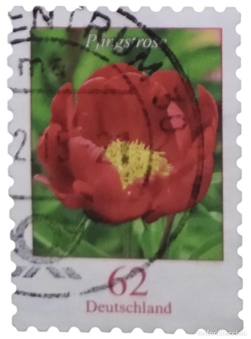 Sellos: ALEMANIA 2014 Flores. USADO.