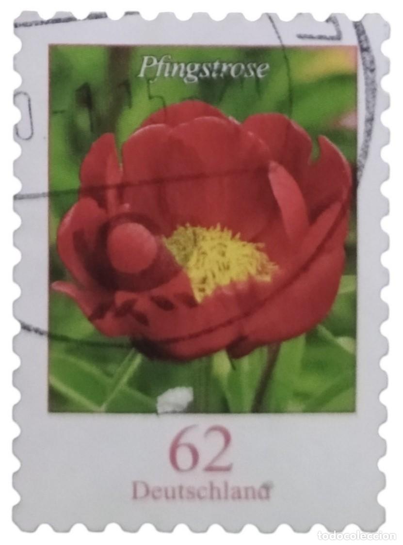 Sellos: ALEMANIA 2014 Flores. USADO.