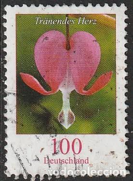 Sellos: Alemania 2006 Scott 2320 Sello &ordm; Flora Flor Corazon Sangrante (Lamprocapnos spectabilis) Michel 2547