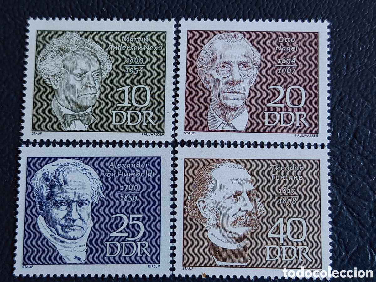 Briefmarken: Alemania Oriental DDR 1969 - Personalidades - Mi 1440/1443 - Yvert 1136/1139 MNH**