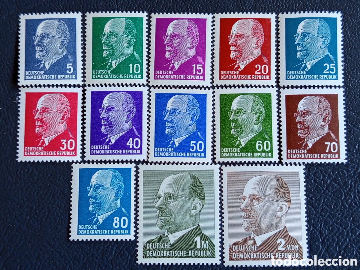 Briefmarken: Alemania Oriental DDR 1961/1967 - Serie Walter Ulbricht - Michel 845/848 + 934/938 - MNH