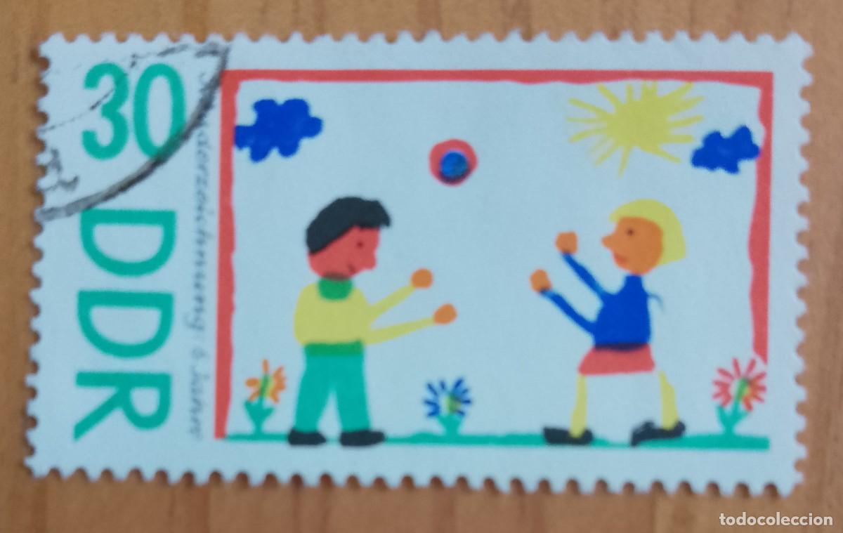 Sellos: ALEMANIA, DDR - V/F 30 - DIBUJO INFANTIL: 6 A&Ntilde;OS