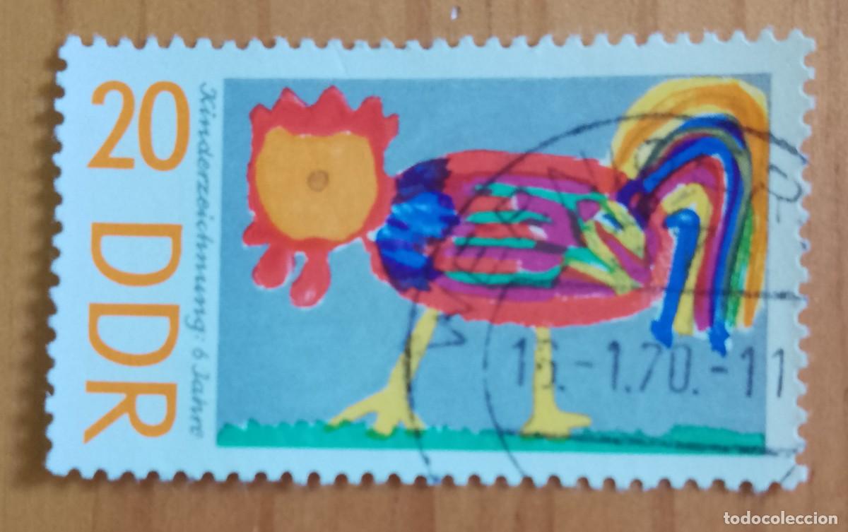 Sellos: ALEMANIA, DDR - V/F 20 - DIBUJO INFANTIL: 6 A&Ntilde;OS