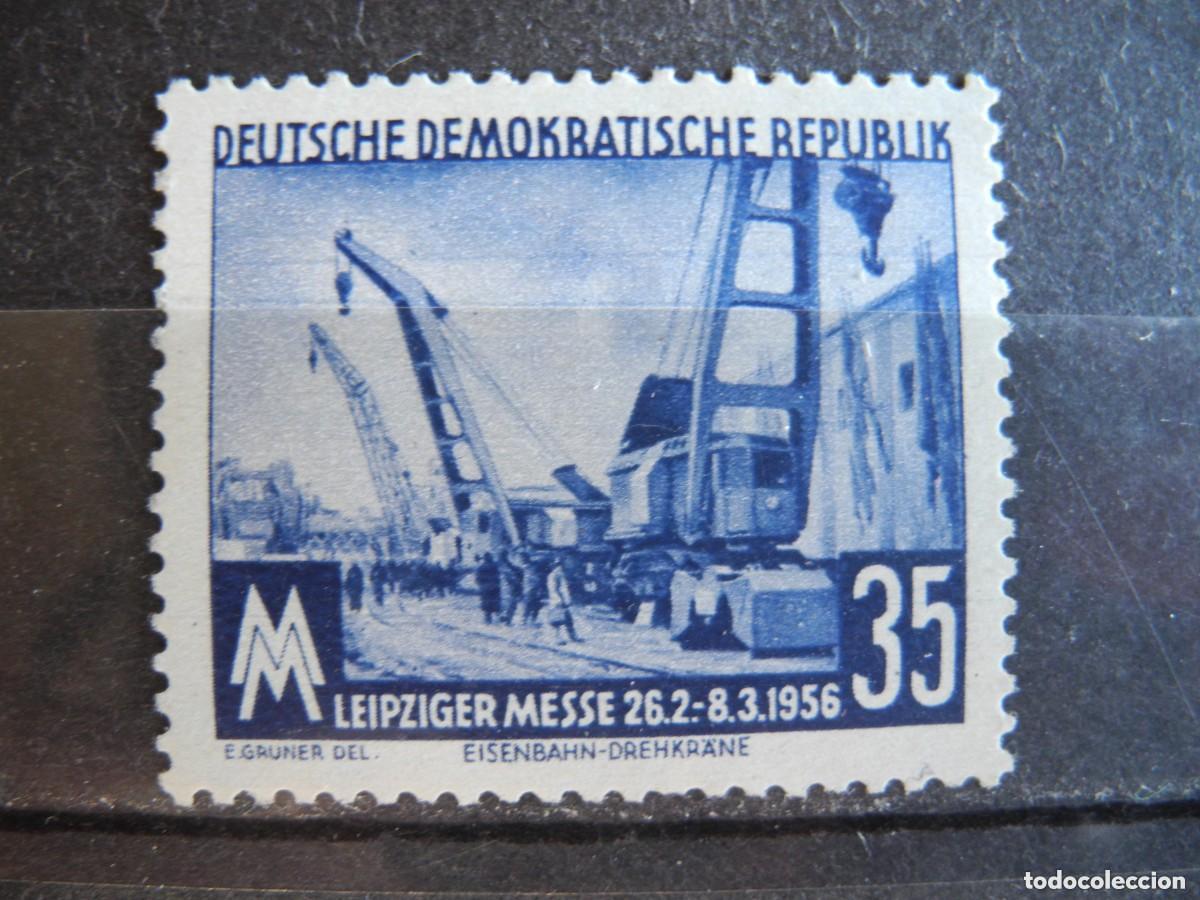 Sellos: Alemania Oriental DDR 1956 Ivert 240 *** Feria de Primavera en LEIPZIG