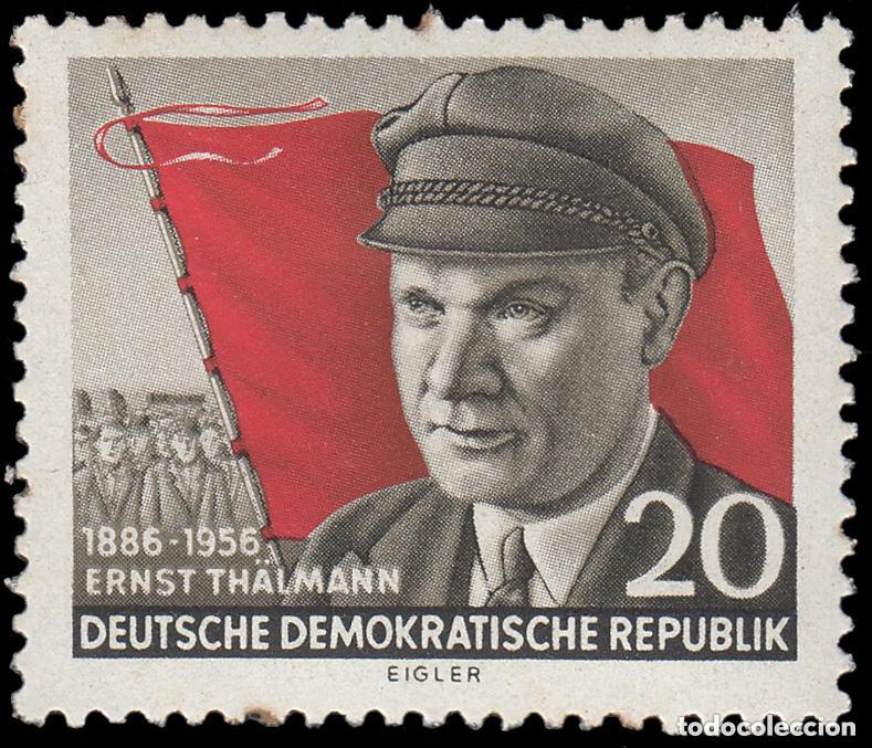 Sellos: Alemania Oriental DDR 1956 Ivert 241 *** 70&ordm; Aniversario del Nacimiento de ERNST THALMANN