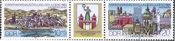 Sellos: 286430 MNH ALEMANIA DEMOCRATICA 1984 EXPOSICION FILATELICA DE LA JUVENTUD DE MAGDEBURG