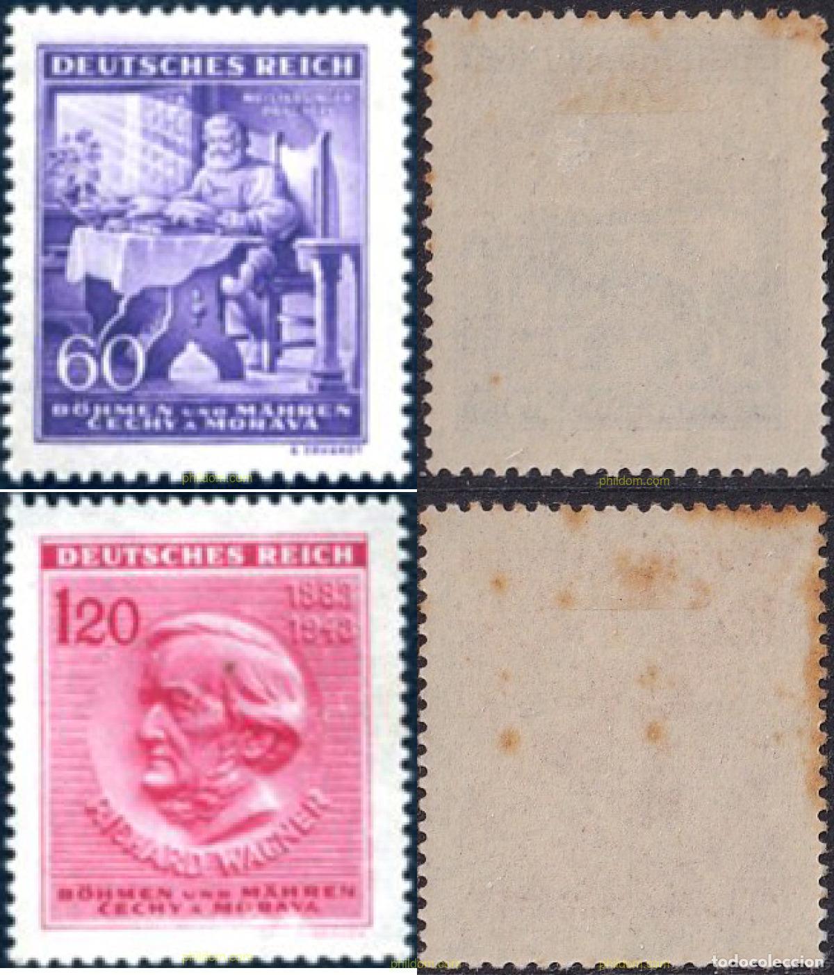 Sellos: 788779 HINGED BOHEMIA Y MORAVIA 1943 130 ANIVERSARIO DEL NACIMIENTO DE RICHARD WAGNER