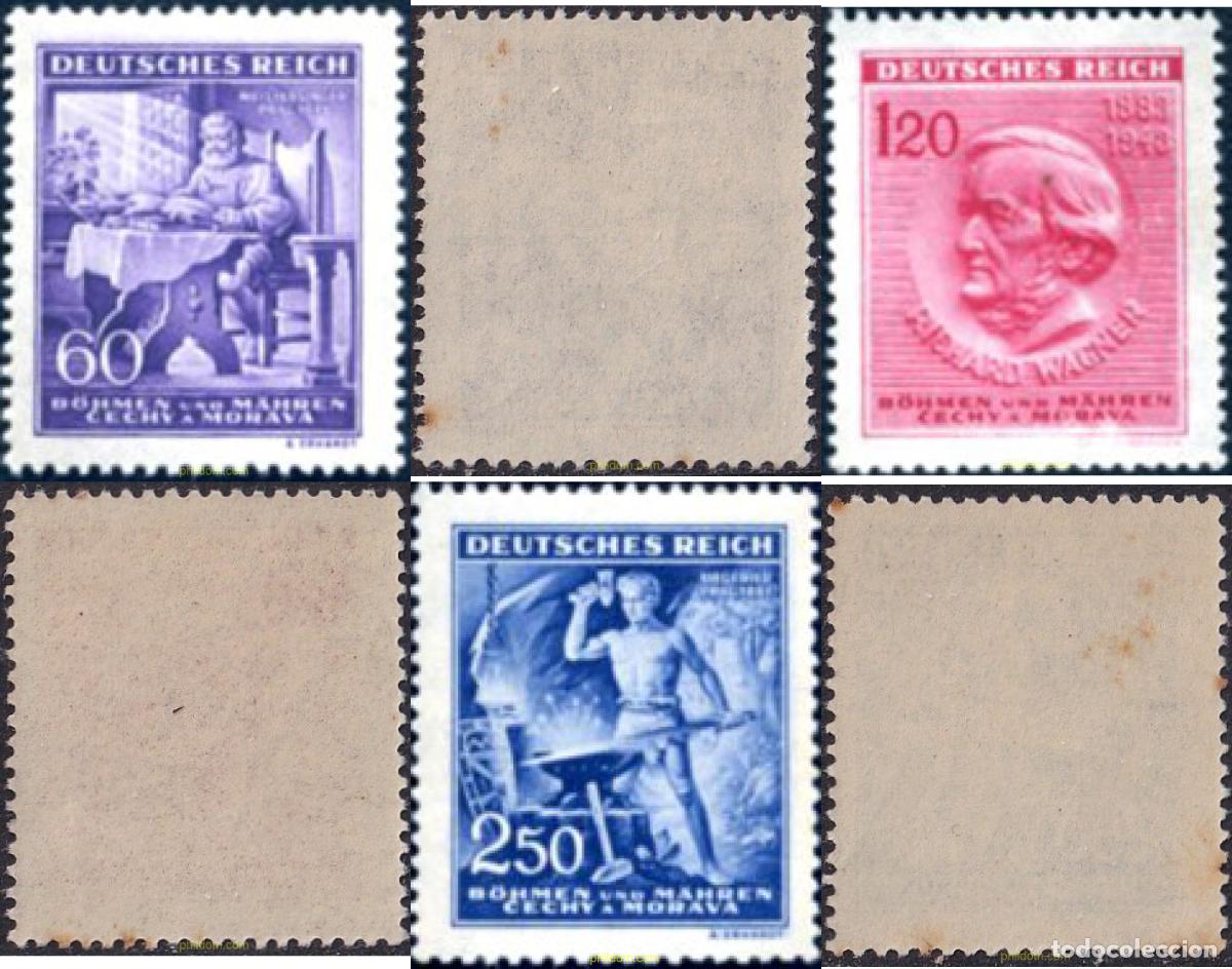 Sellos: 788777 MNH BOHEMIA Y MORAVIA 1943 130 ANIVERSARIO DEL NACIMIENTO DE RICHARD WAGNER