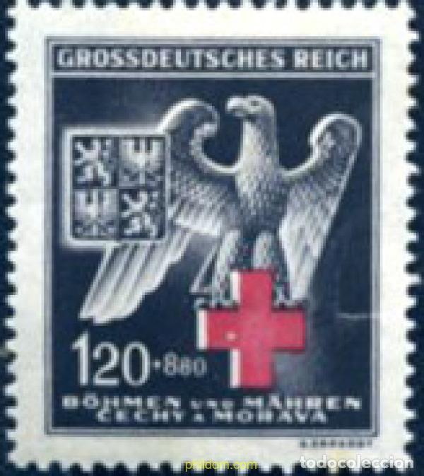 Sellos: 788794 HINGED BOHEMIA Y MORAVIA 1943 PRO CRUZ ROJA ALEMANA