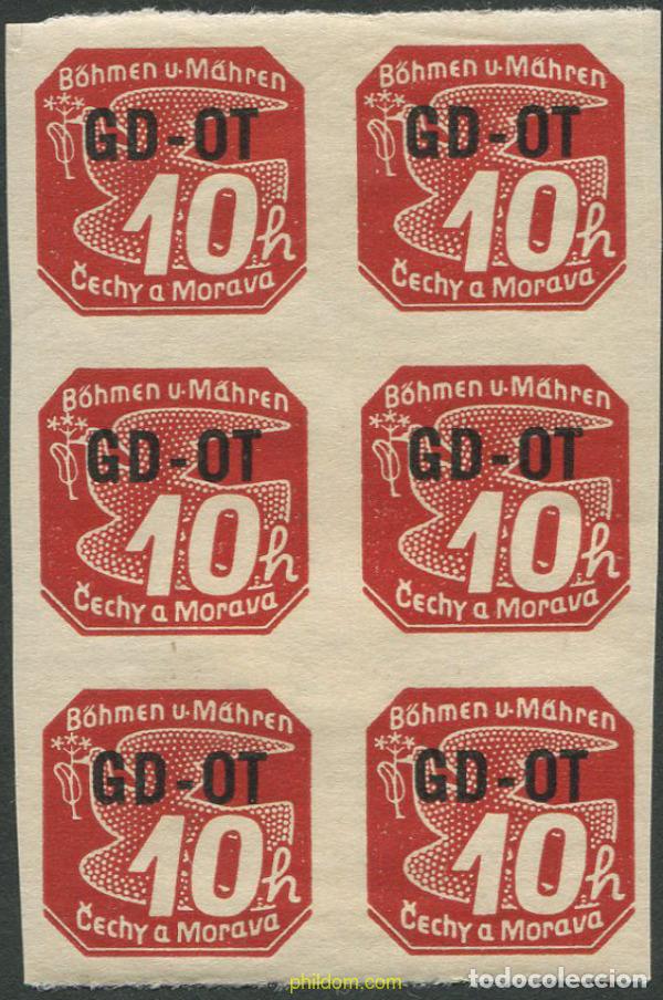 Sellos: 667482 MNH BOHEMIA Y MORAVIA 1939 SELLOS PARA PERIODICOS. PALOMA Y CIFRA