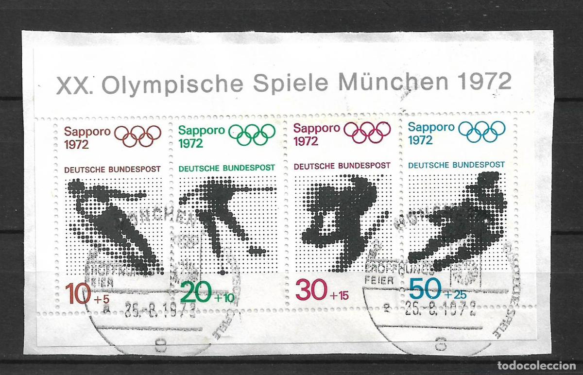 Sellos: alemania 1971 michel hoja bloque 6 usado 3.40&euro;- 24/6