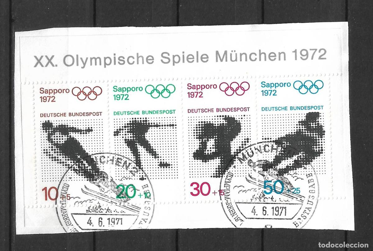 Sellos: alemania 1971 michel hoja bloque 6 usado 3.40&euro;- 24/6
