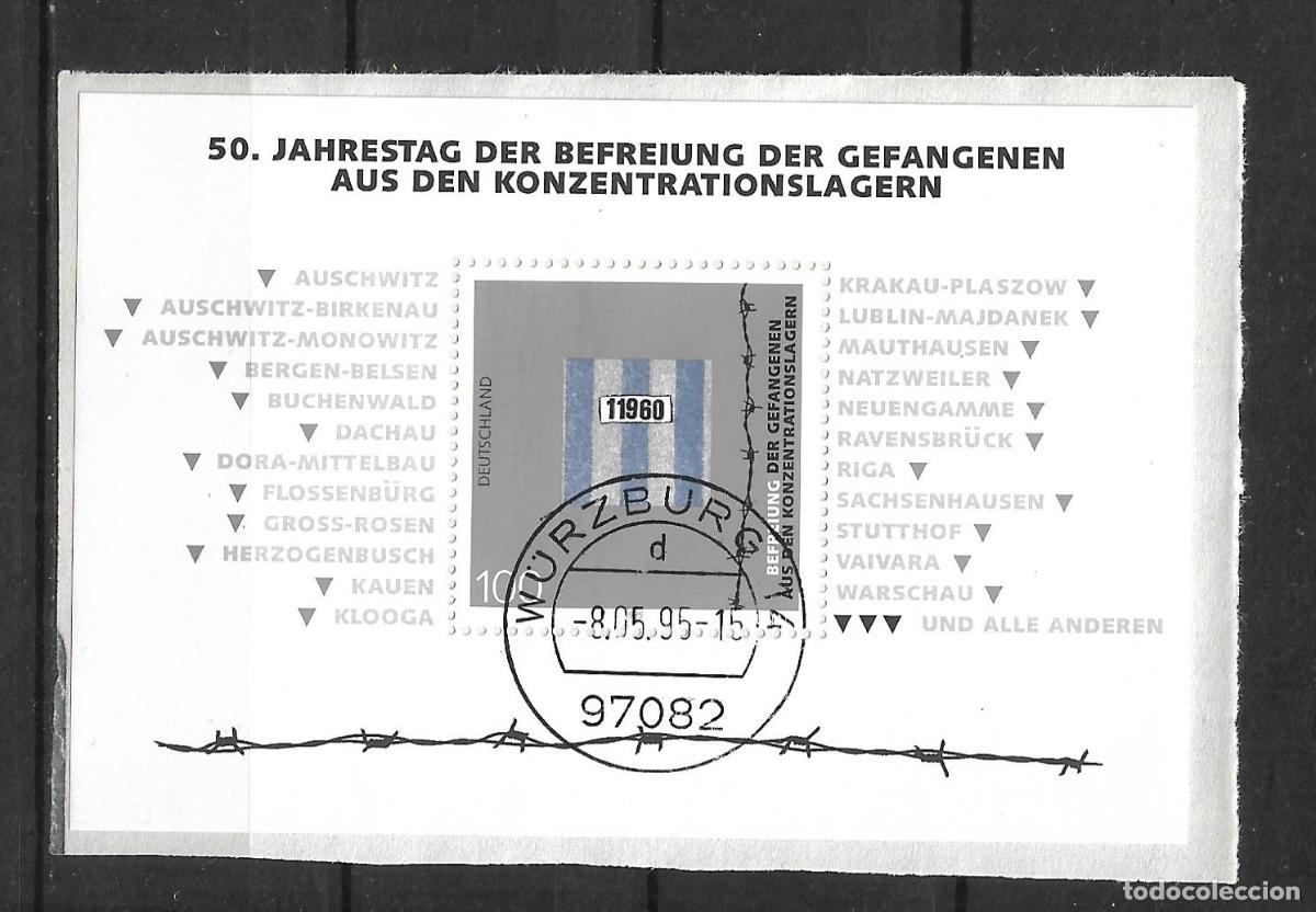 Sellos: alemania 1995 michel hoja bloque 32 usado - 24/6