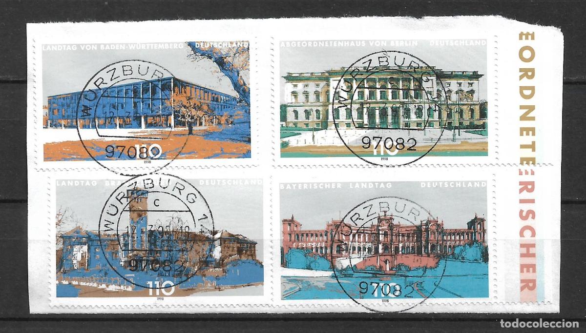 Sellos: alemania 1998 michel 1974/1977 usado - 24/6