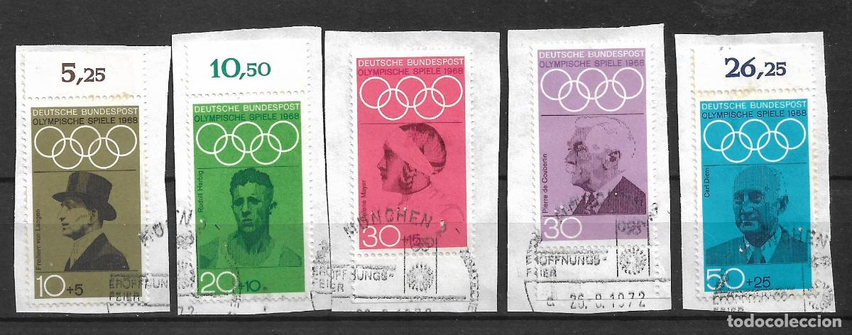 Sellos: alemania 1968 michel 561/565 usado - 34/5