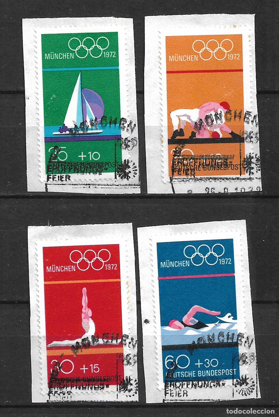Sellos: alemania 1972 michel 719/722 usado - 34/5