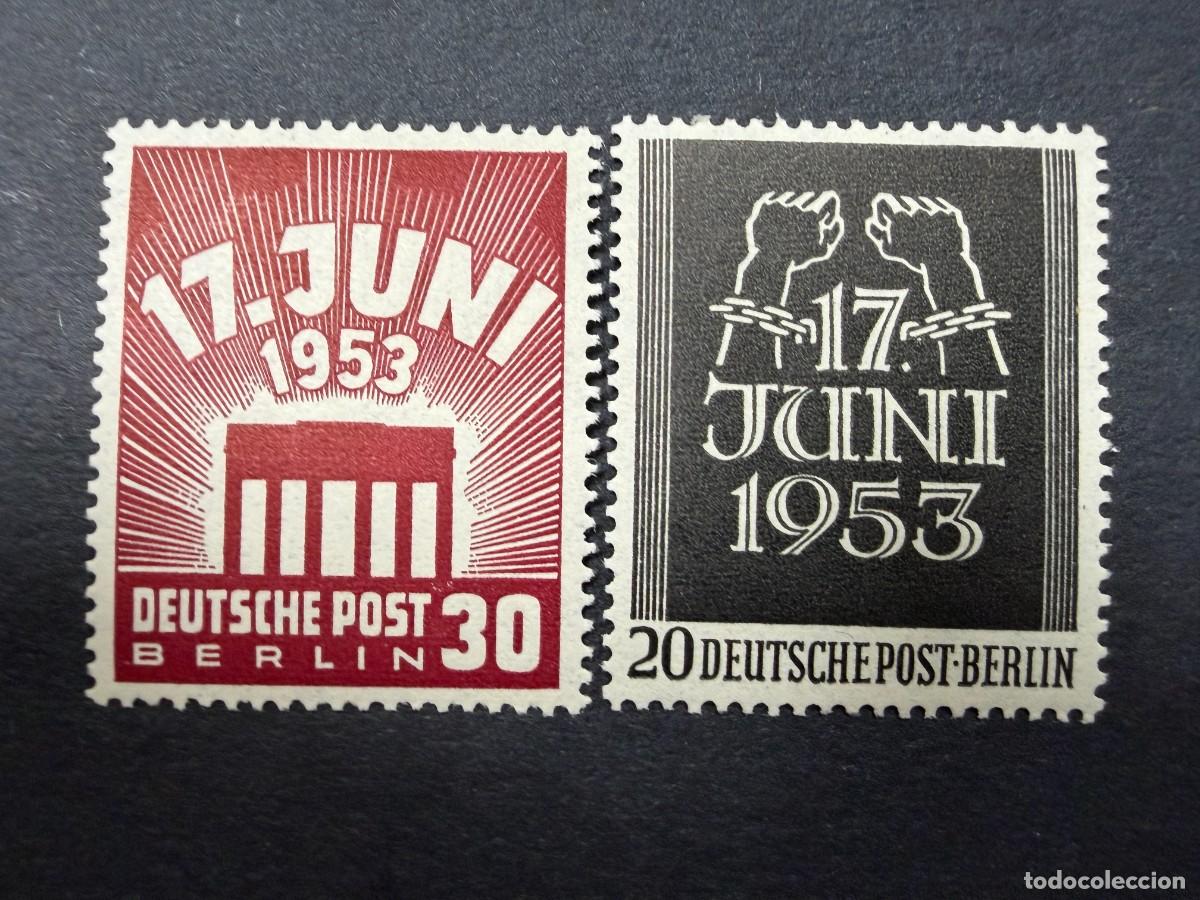 Sellos: ALEMANIA BERLIN, 1953. YVERT 96/97. LEVANTAMIENTO POPULAR. NUEVOS. SIN FIJASELLOS