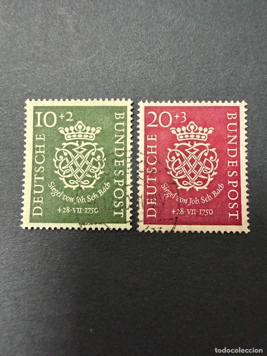 Sellos: ALEMANIA FEDERAL, 1950. YVERT 7/8. ANIV. MUERTE JOHANN SEBASTIAN BACH. USADOS