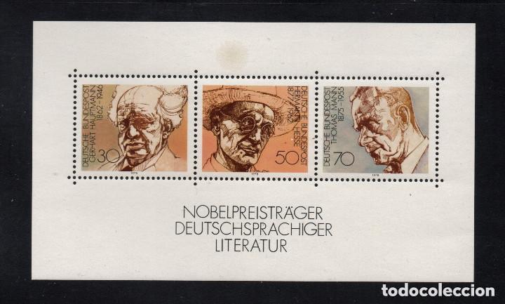 Sellos: Alemania Federal 1978 HB Ivert 15 *** Premios Nobel de Literatura Alemanes