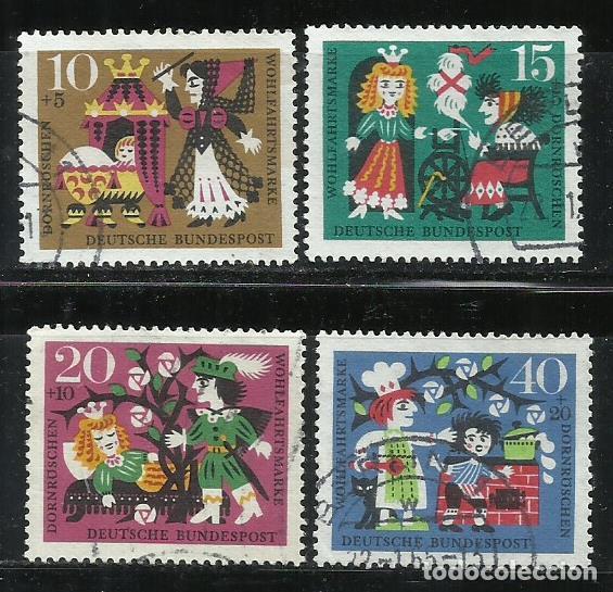 Sellos: 0664-ALEMANIA SERIE COMPLETA CUENTOS LEYENDAS 1964 N&ordm; 315/318 SOBRE TASAS LITERATURA INFANTIL