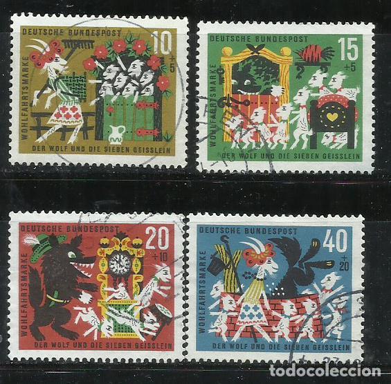 Sellos: 0664A- SERIE COMPLETA ALEMANIA 1963 N&ordm; 280/283 CUENTOS BENEFICOS germany