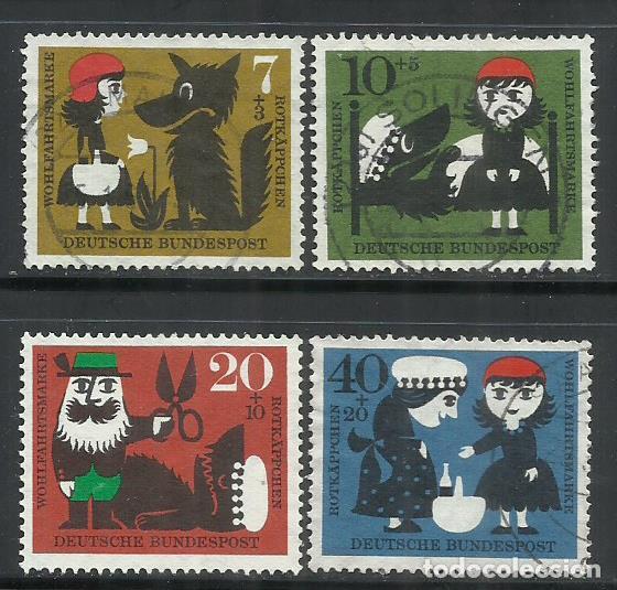 Sellos: 0666-SERIE COMPLETA ALEMANIA 1960 N&ordm; 213/216 CUENTOS Y LEYENDAS CAPERUCITA ROJA.