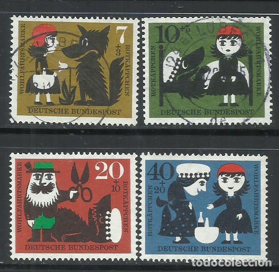 Sellos: 0667-SERIE COMPLETA ALEMANIA 1960 N&ordm; 213/216 CUENTOS Y LEYENDAS CAPERUCITA ROJA.