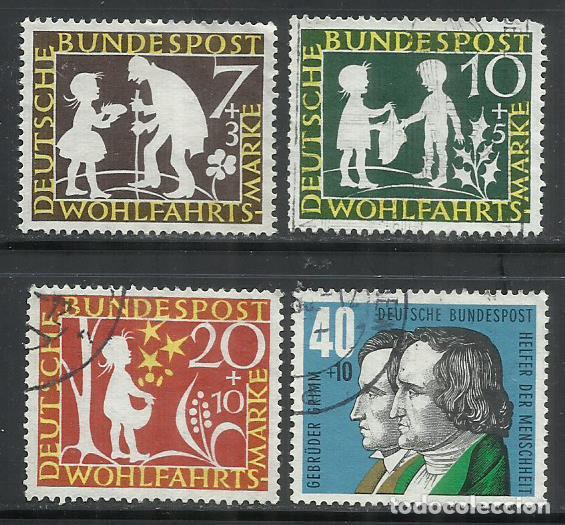 Sellos: 0668-SERIE COMPLETA ALEMANIA 1959 N&ordm; 195/198 CUENTOS LITERATURA INFANTIL.