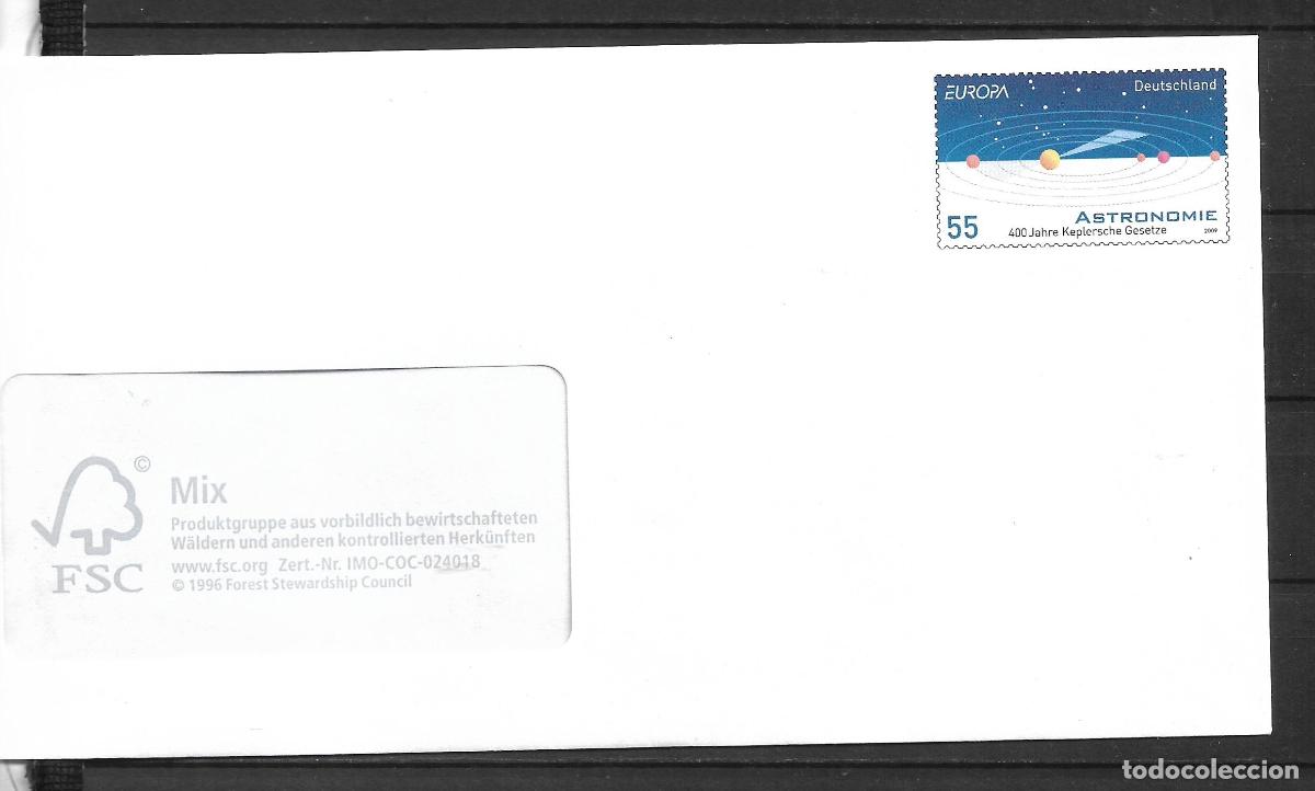 Sellos: alemania 2009 michel 2732 sobre entero postal ** mnh - 152/2