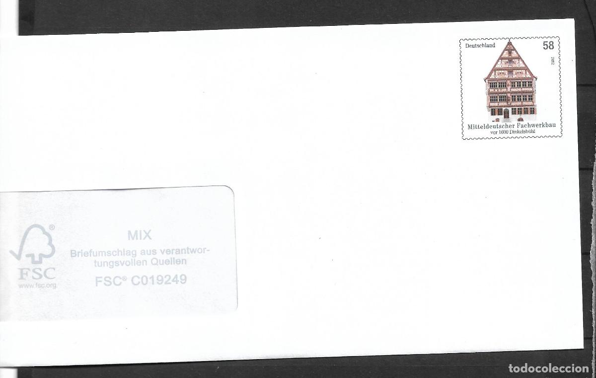 Sellos: alemania 2012 michel 2970 sobre entero postal ** mnh - 152/2
