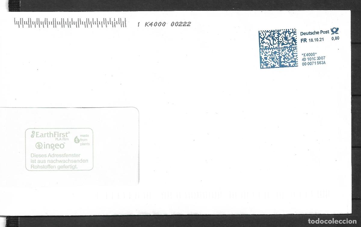 Sellos: alemania 2021 sobre entero postal sellado automatico - 152/2